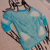 Mi Proyecto del curso: Bordado de imágenes de moda con needle felting. Un proyecto de Bordado de Angela Alvarez - 15.04.2021