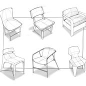 Chairs Sketches . Industrial Design, Furniture Design, Making, Sketching, Drawing, and Digital Drawing project by Rodrigo Chávez Heres - 03.31.2021