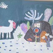 My project in Children's Narrative Illustration with Mixed Techniques course. Traditional illustration, Collage, Pencil Drawing, Children's Illustration, Narrative, and Gouache Painting project by Samara Dhankar - 05.23.2021