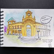 Urban Sketching de vallejothomsen. Un projet de Illustration traditionnelle, Esquisse , Dessin, Aquarelle, Illustration architecturale , et Carnet de croquis de Pablo Vallejo - 07.06.2021