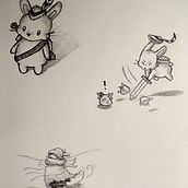 Dungeon-Crawling Bunny. Un progetto di Character design, Illustrazione tradizionale, Bozzetti, Disegno a matita, Videogiochi e Sketchbook di Bee - 27.05.2021