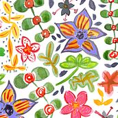 My project in Vibrant Floral Patterns with Watercolors course. Traditional illustration, Pattern Design, Watercolor Painting, and Botanical Illustration project by fiona_tan - 05.18.2021