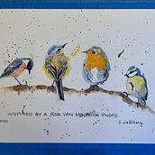 My project in Artistic Watercolor Techniques for Illustrating Birds course. Projekt z dziedziny Trad, c, jna ilustracja, Malowanie akwarelą, R, sunek realist, czn, Ilustracja naturalist i czna użytkownika suzyw203 - 23.05.2021