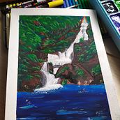 Cascada . Traditional illustration project by Angela Martin - 05.28.2021