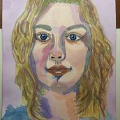 My project in Artistic Portrait with Watercolors course. Un proyecto de Bellas Artes, Pintura, Pintura a la acuarela y Dibujo de Retrato de Melanie Teegarden - 28.05.2021
