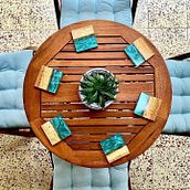 Porta Vasos Nubes en Resina Epoxi y Madera . Design, Arts, Crafts, and Woodworking project by Daniel Lozano Uribe (Boreal Bros) - 07.03.2020