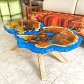 Mesa De Centro Isla En Madera y Resina Epoxi . Design, Arts, Crafts, and Woodworking project by Daniel Lozano Uribe (Boreal Bros) - 02.14.2021