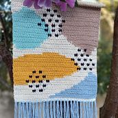Meu projeto do curso: Intarsia crochê: teça suas tapeçarias. Decoration, Fiber Arts, DIY, and Crochet project by Silvia Colodel - 05.29.2021
