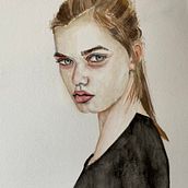 Mi Proyecto del curso: Retrato en acuarela a partir de una fotografía. Traditional illustration, Watercolor Painting, and Portrait Drawing project by Ninoska Gonzàlez Cova - 05.29.2021