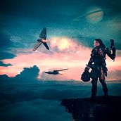SciFi Fighter. Photomontage, and Photographic Composition project by Glenn Mathisen - 05.29.2021