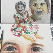 Meu projeto do curso: Caderno de retratos em aquarela. Painting, Watercolor Painting, Portrait Drawing, and Sketchbook project by Eduardo Sao Marcos - 05.29.2021