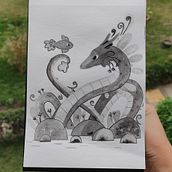 Mi Proyecto del curso: Ilustración en tinta china con influencia japonesa. Traditional illustration, Drawing & Ink Illustration project by Diana Ysabel - 05.29.2021