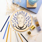 Meu projeto final do curso Estampagem e bordado de retratos realistas com Yamila Yjilioff Ein Projekt aus dem Bereich Stickerei, Traditionelle Illustration und Digitale Illustration von Thamires Cola - 14.05.2021