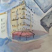 Il mio progetto del corso: Disegno architettonico con acquerello e inchiostro. Sketching, Drawing, Watercolor Painting, Architectural Illustration, Sketchbook & Ink Illustration project by nicodemo_riffaldi - 05.30.2021