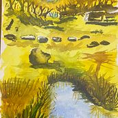 Mi Proyecto del curso: Paisajes naturales en acuarela. Fine Arts, Painting, and Watercolor Painting project by uwycwctupi - 05.31.2021