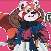 Meu projeto do Design de Personagens: Panda Vermelho Samurai . Animație, Design de caractere și Animație de caractere de Henrique Matos - 05.31.2021