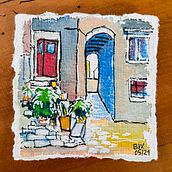 virtuelle Reise nach Trogir, Kroatien. Un proyecto de Pintura a la acuarela de Bettina Weyland - 31.05.2021