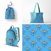 Mi Proyecto del curso: Creación de marca basada en tus propios estampados. Un progetto di Illustrazione tradizionale, Br, ing, Br, identit, Graphic design, Pattern design, Fashion design e Illustrazione botanica di Liliana Isabel Echeverria Avalos - 01.06.2021