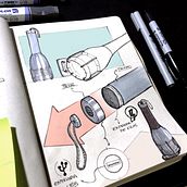 Mi Proyecto del curso: FLASHLIGHT @mateoadriel.id. Design, Sketching, and Sketchbook project by Mateo Lucente - 06.01.2021