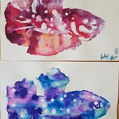 Watercolour and Gouache Experimental Fish. Watercolor Painting project by Philippa - 06.01.2021