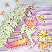 Spring! Into action.. Traditional illustration, Watercolor Painting, Stor, telling, Narrative, and Manga project by verovero_ - 05.29.2021