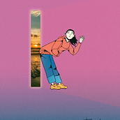 Hello from sunset. Traditional illustration, Character Design, Comic, Creativit, Drawing, Digital Drawing, and Manga project by Peeradon Teabrit - 06.01.2021