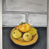bodegón 1. Fine Arts, Painting, and Oil Painting project by CHRISTIAN ZAMORA CASTILLO - 06.01.2021