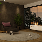 Living room. Design de interiores, Arquitetura de interiores, e 3D Design projeto de Papia sultana - 01.06.2021
