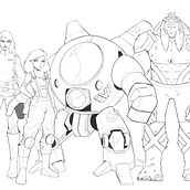Comic Character Designs . Un proyecto de Cómic, Ilustración tradicional y Diseño de personajes de Ibon Arribas - 12.06.2020