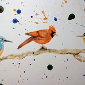 Mi Proyecto del curso: Acuarela artística para ilustración de aves. Traditional illustration, Watercolor Painting, Realistic Drawing, and Naturalistic Illustration project by Claudia Caro Fernández - 06.02.2021