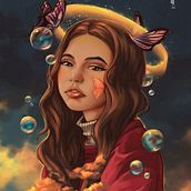 "Kani" My project in Digital Fantasy Portraits. Un progetto di Illustrazione tradizionale, Disegno, Illustrazione digitale, Disegno di ritratti, Disegno digitale e Pittura digitale di Daniel Pérez - 29.05.2021