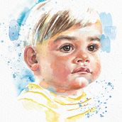 Toddler Portrait Ein Projekt aus dem Bereich Traditionelle Illustration und Aquarellmalerei von Elena Kovyrzina - 02.06.2021