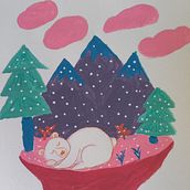 Meu projeto do curso: Técnicas de ilustração com aquarela e guache. Traditional illustration, Fine Arts, Painting, Watercolor Painting, Children's Illustration, and Gouache Painting project by Mylena Moura - 06.02.2021