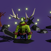 Mi Proyecto del curso: Modelado de personajes low poly para videojuegos . 3D, 3D Modeling, Video Games, 3D Character Design, and Game Design project by Alejandro Galindo Valencia - 06.01.2021