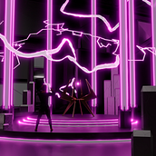 Violet Lightning. Traditional illustration, Concept Art, and 3D Design project by Ricardo Ramón - 05.31.2021