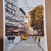Mi Proyecto del curso: Paisajes urbanos en acuarela. Fine Arts, Watercolor Painting, and Architectural Illustration project by jcortespaz - 06.03.2021