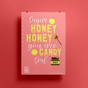 Tipografia experimental - Sugar, sugar - The Archies . Un proyecto de Tipografía, Diseño de carteles e Ilustración tradicional de Laís Guarazemini - 03.06.2021