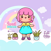 Meu projeto do curso: Criação de uma marca ilustrada: da ideia ao merchandising. Ilustração tradicional, Br, ing e Identidade, Design de personagens e Ilustração digital projeto de Nilda Medeiros - 31.05.2020