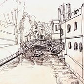 My project in Architectural Sketching with Watercolor and Ink course. Un proyecto de Bocetado, Pintura a la acuarela, Ilustración arquitectónica e Ilustración tradicional de bdrrstx7jv - 03.06.2021