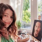 Mon projet du cours : Portrait réaliste à l’huile : détails et expression. Un progetto di Belle arti, Pittura e Pittura ad olio di Olga Haidraga - 04.06.2021