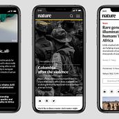 Nature: The world’s most important source of scientific information. Br, ing, Identit, T, pograph, Web Design, and Editorial Design project by Mark Porter - 06.04.2021