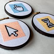 90s Icons Triptych. Embroider, and Graphic Design project by Olivia Johnson - 06.04.2021