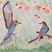My project in Artistic Watercolor Techniques for Illustrating Birds course. Traditional illustration, Watercolor Painting, Realistic Drawing, and Naturalistic Illustration project by Annamária Nevelős - 06.04.2021
