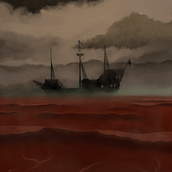 Hell's Shore. Digital Illustration project by Stephanie Macrinos - 06.04.2021