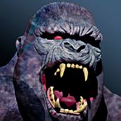 King Kong bust . Un proyecto de Escultura, Concept Art y Diseño de juguetes de 3D Monster - 03.01.2021