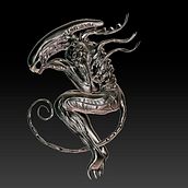 Alien 3D print . Un proyecto de Concept Art, Escultura, Cine, vídeo, televisión, Diseño de juguetes y Videojuegos de 3D Monster - 01.01.2021