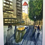 paisagem urbana. Traditional illustration project by Manoel Pascoal Jr. Pascoal - 06.05.2021