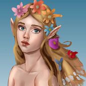 My project in Digital Fantasy Portraits with Photoshop course. Ilustração tradicional, Desenho, Ilustração digital, Desenho de retrato, Desenho digital, e Pintura digital projeto de orias - 05.06.2021