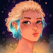 Meu projeto do curso: Iluminação e cor para retratos digitais no Photoshop - Starry Jungkook!. Ilustração tradicional, Ilustração digital, e Pintura digital projeto de Ari Ferreira - 17.03.2021