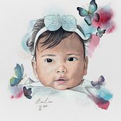 PC: Retrato ilustrado en acuarela. Un progetto di Illustrazione tradizionale, Belle arti, Pittura, Disegno, Pittura ad acquerello, Disegno di ritratti e Disegno artistico di Lais Lima - 06.06.2021